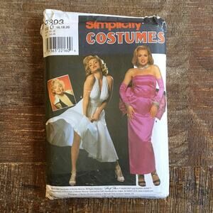 Simplicity Sewing Pattern 8393 Marilyn Monroe Norma Jeane Costume 16-20 UNCUT
